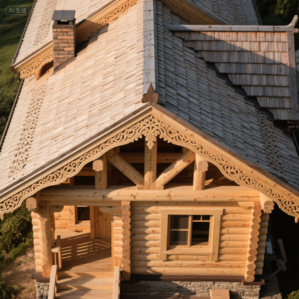 jimeng-2025-08-12-3633-木工技术制作的房屋